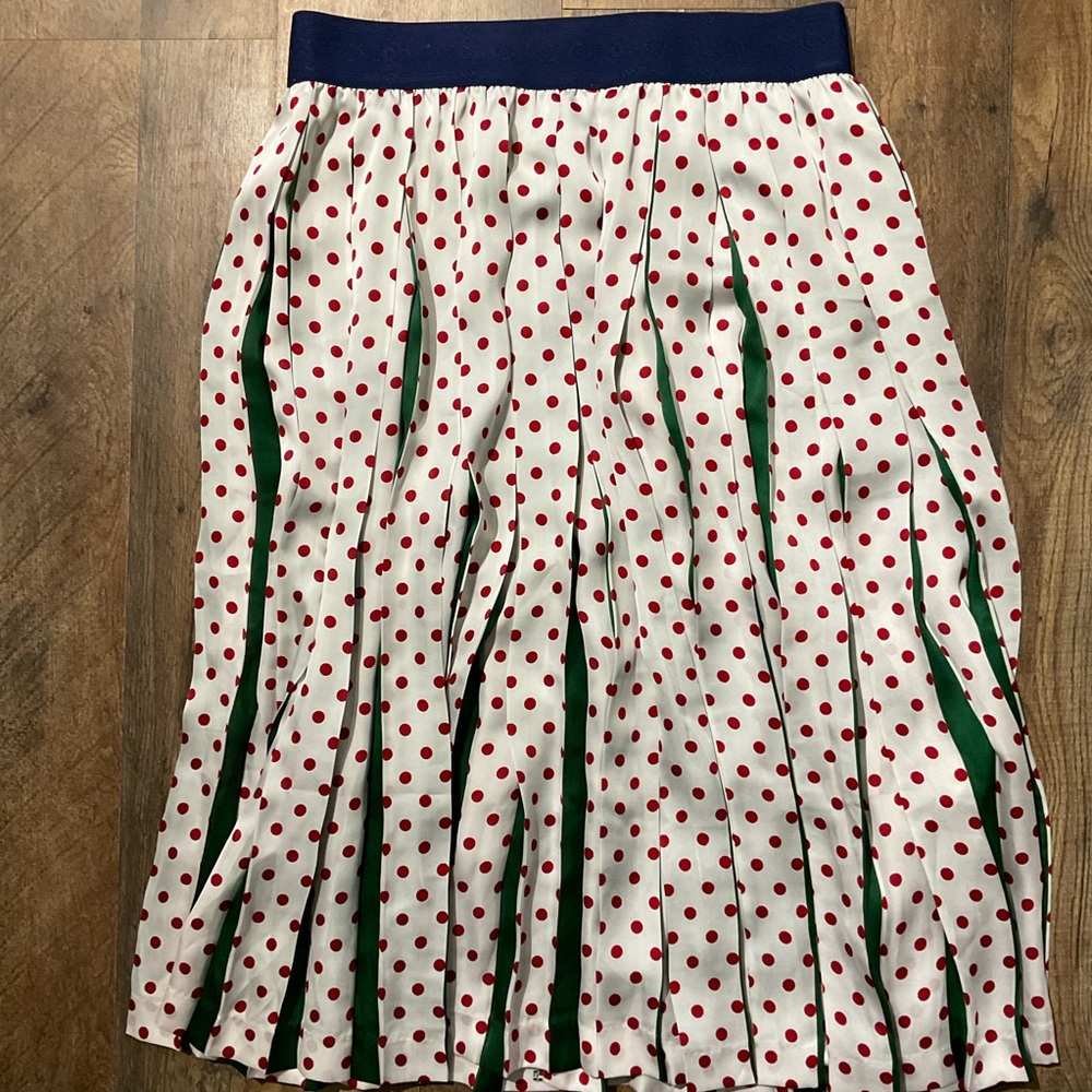 LuLaRoe Lola Skirt Midi A-Line Skirt with Pleats Contrast colors Size Medium